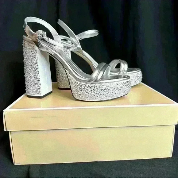 MK Sparkle Heels 9M - Picture 1 of 6